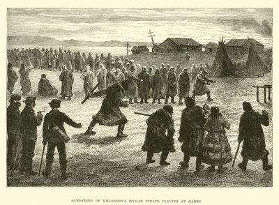 Habarovai szamojédok (Jugar-szoros) játszanak a játékokon alkotó: English School