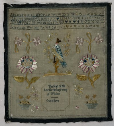 Stickerei von Mary Macdougale von English School