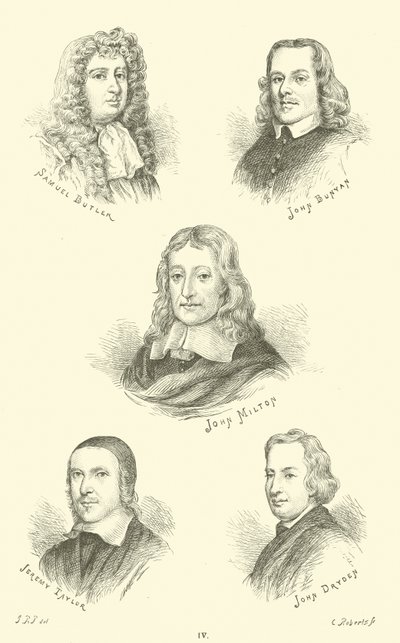 Samuel Butler, John Bunyan, John Milton, Jeremy Taylor, John Dryden alkotó: English School