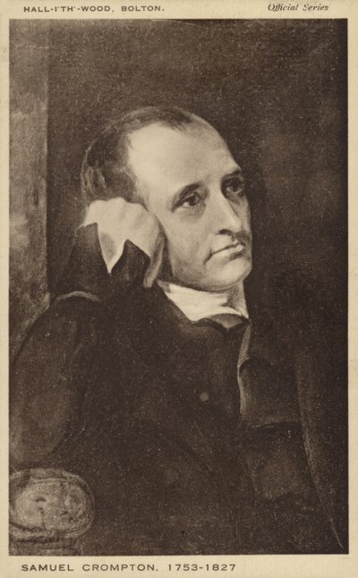 Samuel Crompton (1753-1827), a fonóöszvér angol feltalálója (litho) alkotó: English School