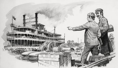Samuel Langhorne Clemens, Mark Twain (guache papíron) alkotó: English School