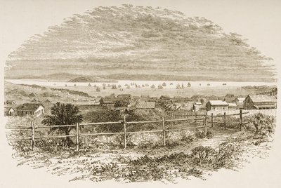 San Francisco 1849-ben, az "American Pictures"-től, a The Religious Tract Society kiadásában, 1876 (metszet) alkotó: English School