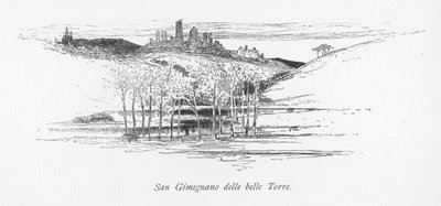 San Gimignano delle belle Torre (litho) alkotó: English School