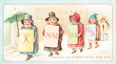 Sandwich-Mädchen, Weihnachtskarte von English School