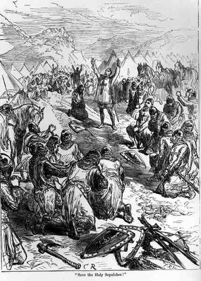 Mentsétek meg a Szent sírt, I. Richárd (1157-99) Az arsufi csata előtt, 1191. július alkotó: English School