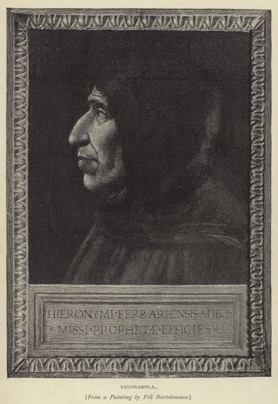 Savonarola (metszet) alkotó: English School