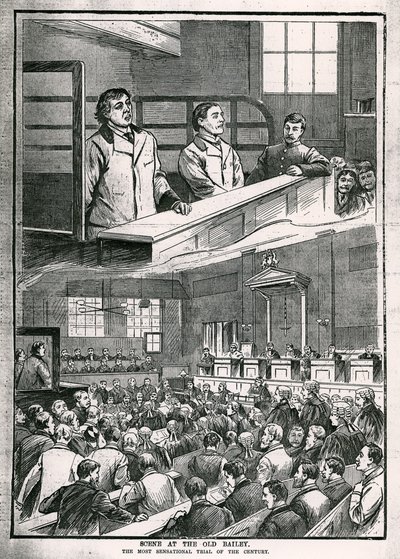 Jelenet az Old Bailey-ben: Az évszázad legszenzációsabb tárgyalása – Oscar Wilde alkotó: English School