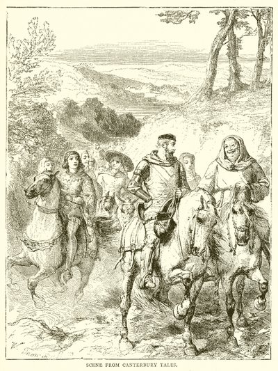 Jelenet a Canterbury Tales-ből alkotó: English School