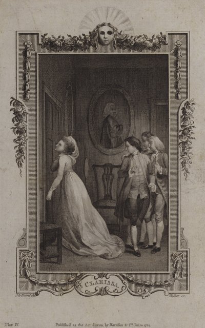 Jelenet a Clarissából, Samuel Richardson alkotó: English School