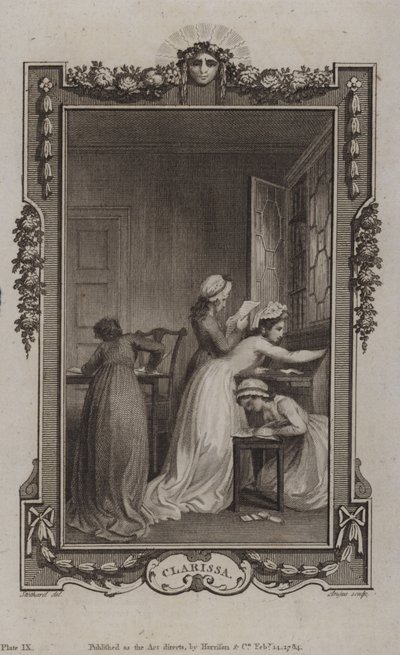 Jelenet a Clarissából, Samuel Richardson alkotó: English School