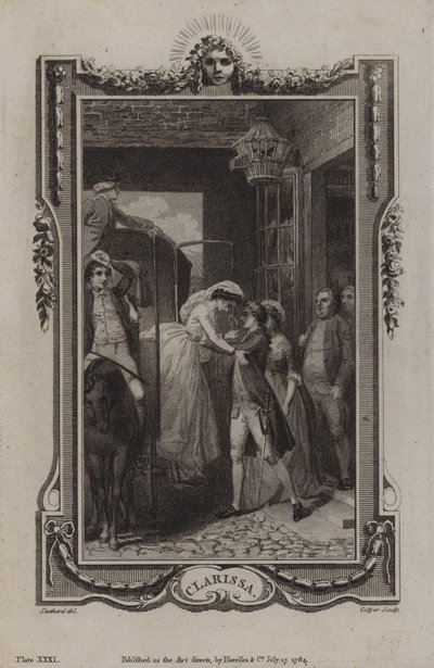 Jelenet a Clarissából, Samuel Richardson alkotó: English School