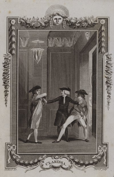 Jelenet a Clarissából, Samuel Richardson alkotó: English School