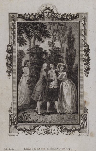 Jelenet a Clarissából, Samuel Richardson alkotó: English School