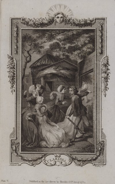 Jelenet a Clarissából, Samuel Richardson alkotó: English School