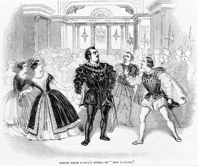 Jelenet a Costas Don Carlos operájából, 1844 alkotó: English School