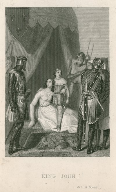 Jelenet William Shakespeare János királyból alkotó: English School