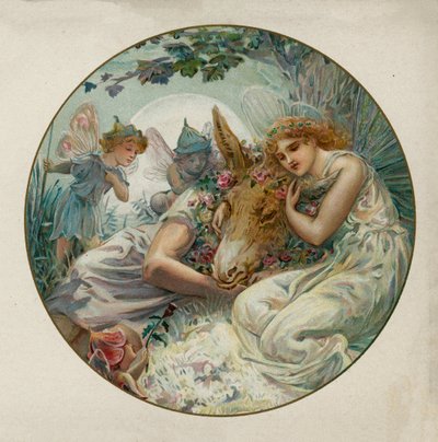 Jelenet Shakespeare Szentivánéji álom című művéből (chromolitho) alkotó: English School