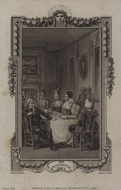 Jelenet a Sir Charles Grandison történetéből, Samuel Richardson alkotó: English School
