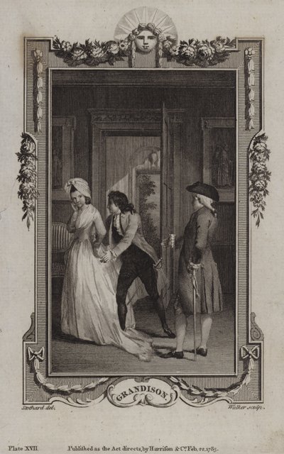 Jelenet a Sir Charles Grandison történetéből, Samuel Richardson alkotó: English School