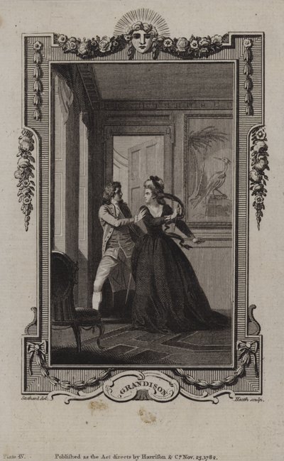 Jelenet a Sir Charles Grandison történetéből, Samuel Richardson alkotó: English School