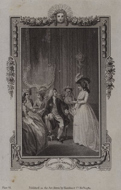 Jelenet az Erényes árvából, Mary Collyer alkotó: English School
