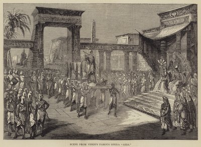 Jelenet Verdi „Aida” című híres operájából (metszet) alkotó: English School