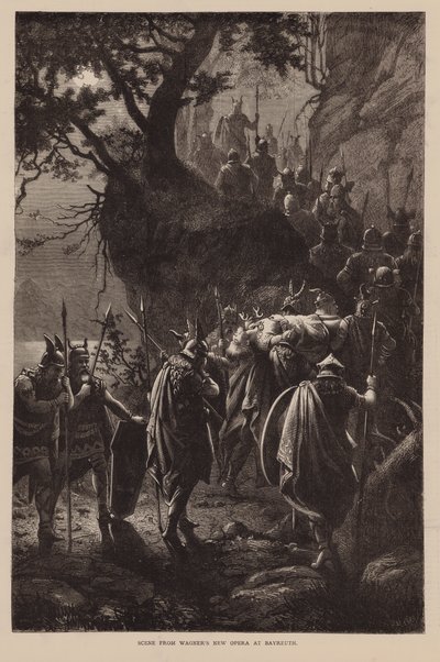 Jelenet Wagner Új operájából Bayreuthban (metszet) alkotó: English School