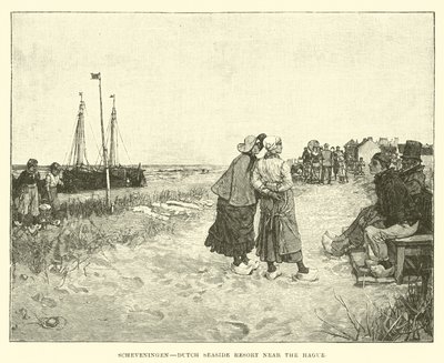 Scheveningen, holland tengerparti üdülőhely Hága közelében alkotó: English School