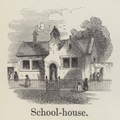 Iskolaház (metszet) alkotó: English School