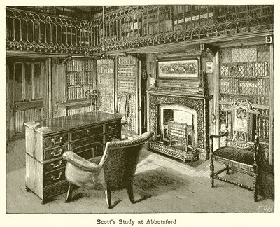 Scotts Arbeitszimmer in Abbotsford von English School