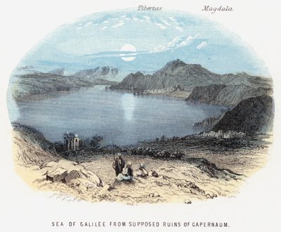 Galileai-tenger Gapernaum állítólagos romjaiból (színes metszet) alkotó: English School