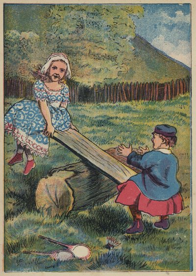 See-Saw, Margery Daw (színes litográfia) alkotó: English School