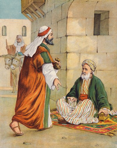 A nagy árú gyöngyszem keresése (színes litográfia) alkotó: English School