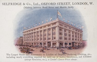 Selfridge and Company Limited, Oxford Street, London, West alkotó: English School