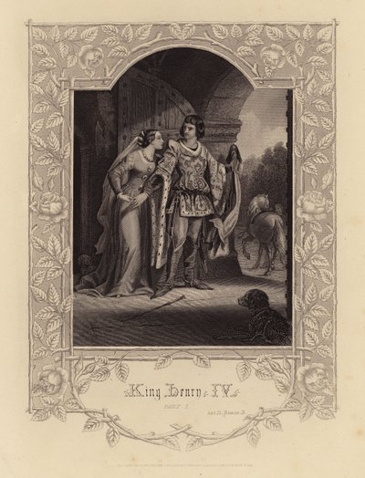 Shakespeare: Henrik király, 1. rész, II. felvonás, 3. jelenet (metszet) alkotó: English School