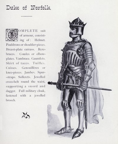 Shakespeare III. Richard királya: Norfolk hercege (litho) alkotó: English School