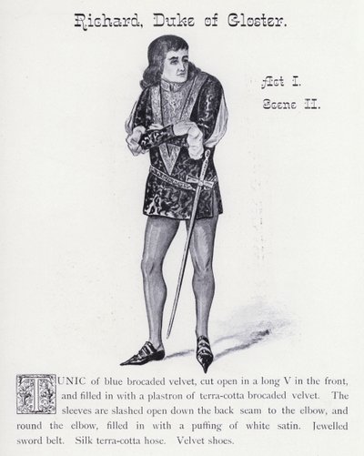 Shakespeare III. Richárd királya: Richard, Gloster hercege, I. felvonás, II. jelenet (litho) alkotó: English School