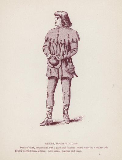 Shakespeare: Windsori víg feleségek: Rögbi, Dr. Caius szolgája (litho) alkotó: English School