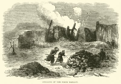 A Porte Maillot ágyúzása, 1871. január alkotó: English School