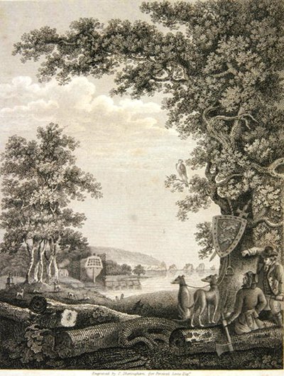 Hajóépítők az Újerdőben, C.Sheringham metszett Percival Lewis számára (metszet) alkotó: English School