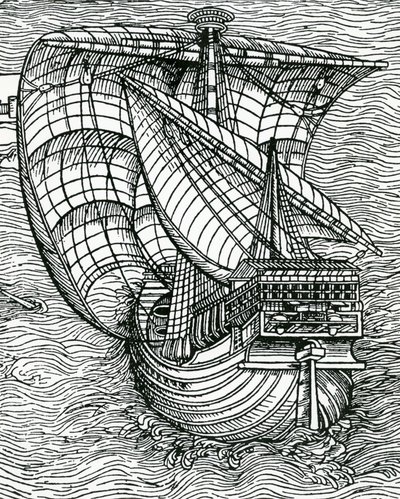 „Ship of Columbus” Time, „Amerika narratív és kritikai története”, szerkesztette: Justin Winsor, London, 1886 alkotó: English School