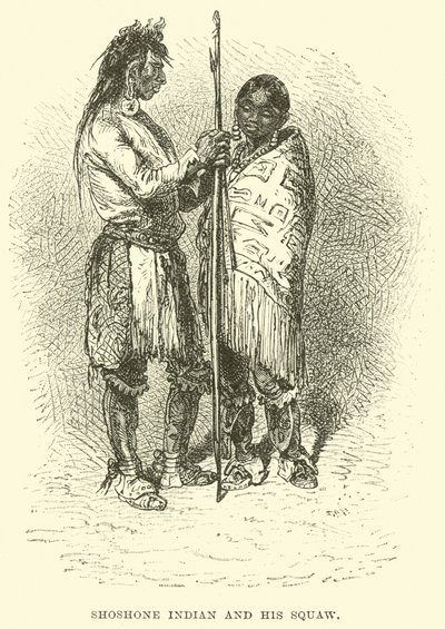 Shoshone indián és Squawja alkotó: English School