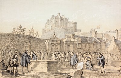A Szövetség aláírása az edinburghi Greyfriars Churchyardban 1638-ban, John Howie (1735-93) 1879-ben megjelent „A skótok méltósága Howie második kiadása szerint, 1781” című művéből. alkotó: English School