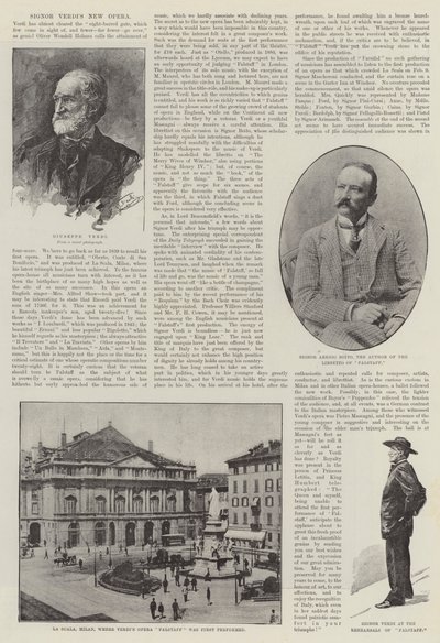 Signor Verdi új operája (metszet) alkotó: English School