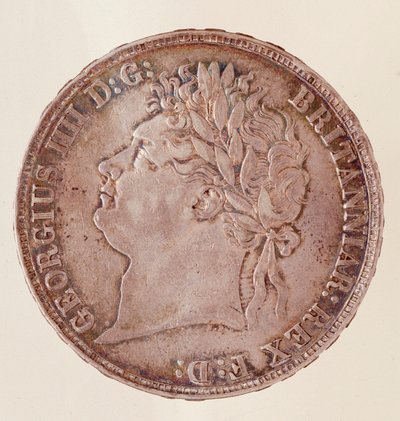 Ezüst angol korona, IV. György király uralkodása (1820-1830). Átm. 3,7 cm Nápoly, museo archeologico alkotó: English School