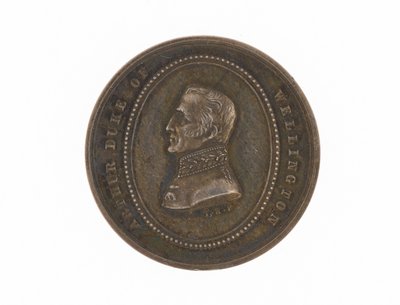 Ezüstérem Wellington hercegének 1852-es halálának emlékére alkotó: English School