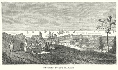 Szingapúr, a tenger felé nézve (metszet) alkotó: English School