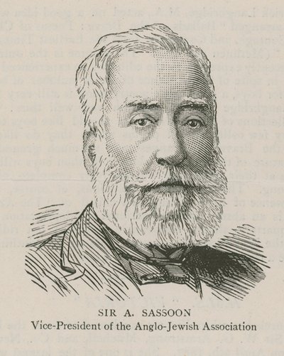 Sir A Sassoon, az Angol-Zsidó Szövetség alelnöke alkotó: English School