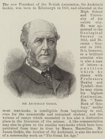 Sir Archibald Geikie (metszet) alkotó: English School