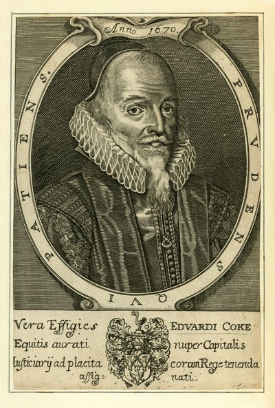 Sir Edward Coke alkotó: English School